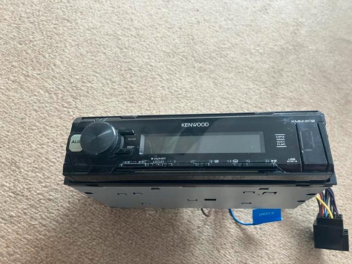 Kenwood autoradio KMM 202 MP3 FLAC WMA WAV, Auto diversen, Autoradio's, Gebruikt, Ophalen of Verzenden