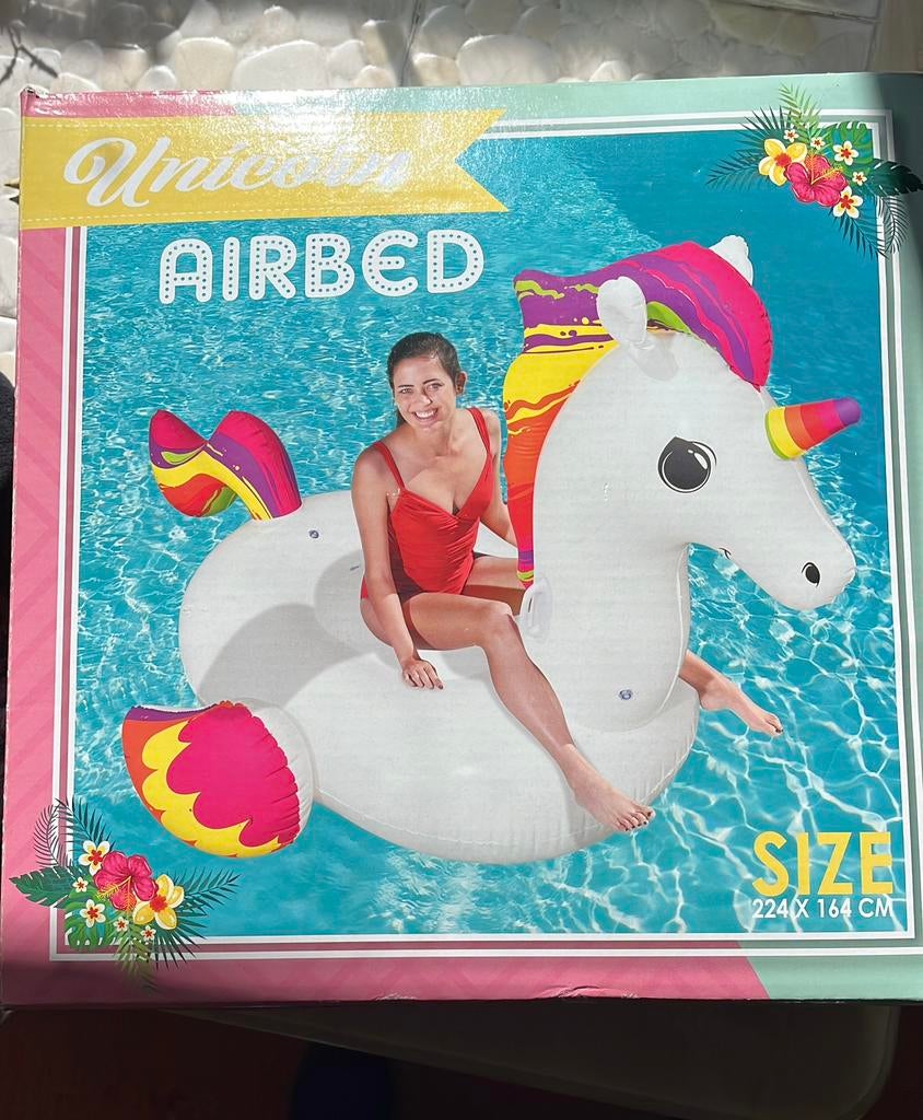 Opblaasbare Unicorn supergroot, Ophalen of Verzenden, Zo goed als nieuw