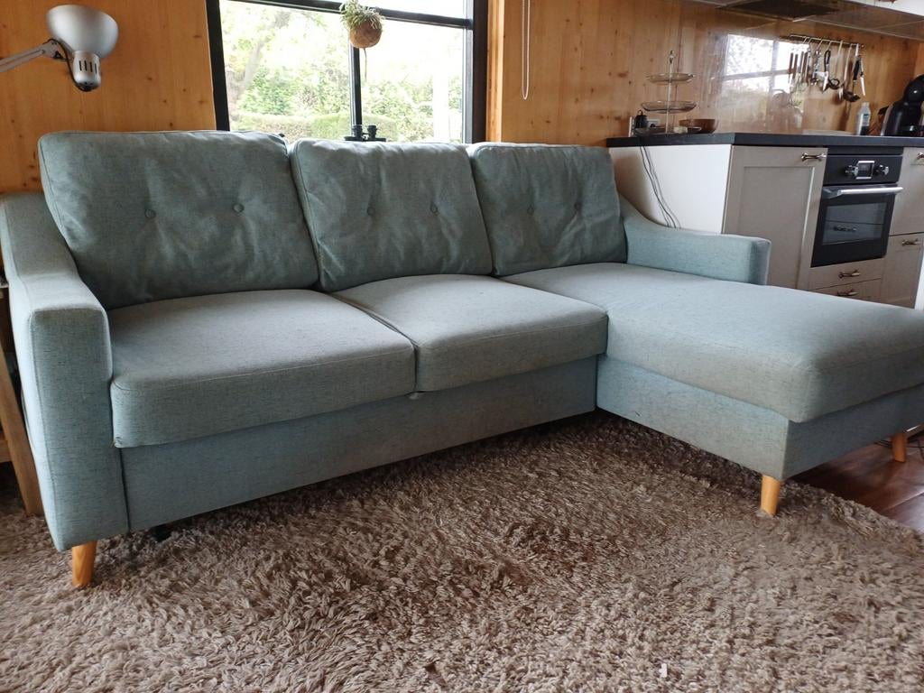 Bank L-vormig. Slaapbank, Ophalen, Gebruikt