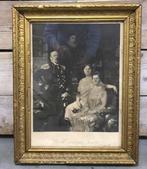 Vintage ingelijste prent ‘de Koninklijke familie’, Ophalen, Onbekend, Onbekend, Onbekend