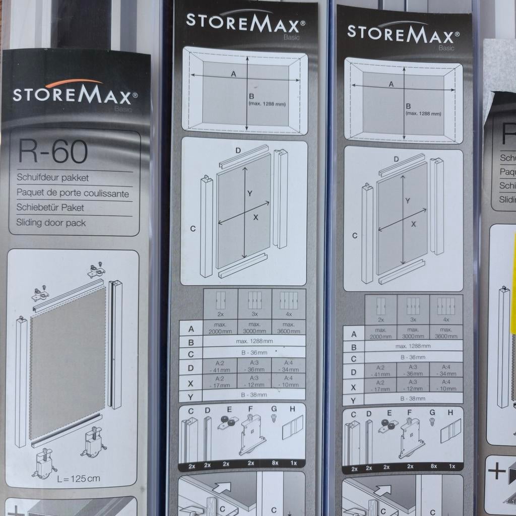 StoreMax R-60 schuifdeur pakketten (4 stuks), 120 cm of meer, Binnendeur, Minder dan 200 cm, Ophalen of Verzenden