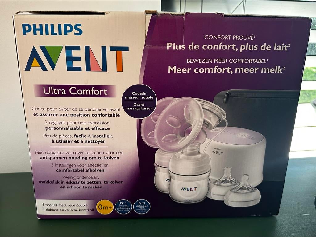 Philips Avent Ultra Comfort Dubbele Elektrische Borstkolf, Ophalen of Verzenden, Gebruikt, Borstkolf