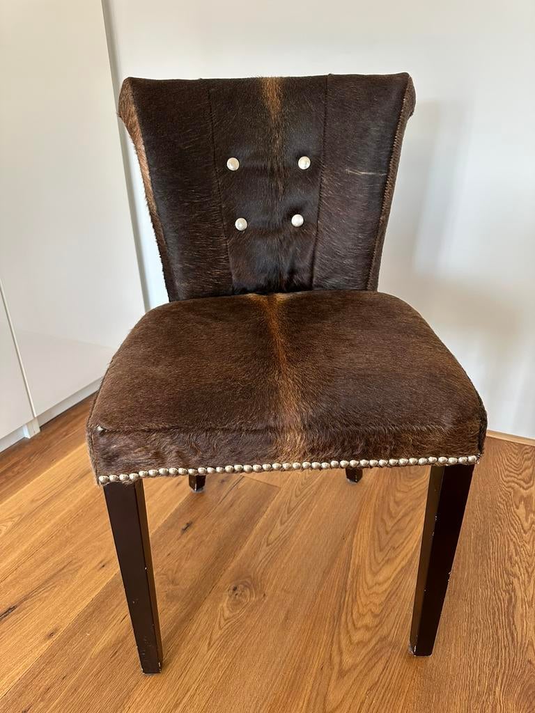 Koeienhuid koeienvacht , Fauteuil Landelijke Stijl, Ophalen, Bruin, Eén