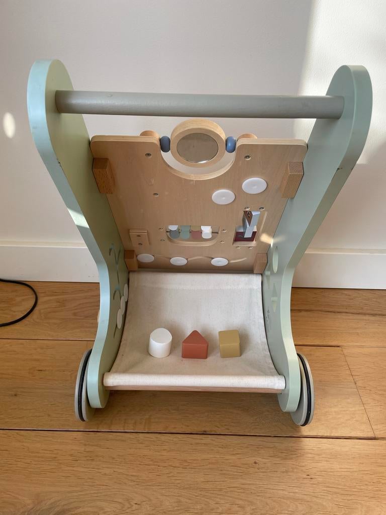 Houten loopwagen met activiteitenbord, Ophalen, Gebruikt, Overige typen, Met wieltjes