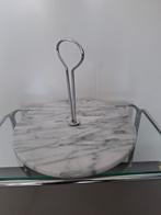 Marmeren serveerschaal met handvat, Ophalen of Verzenden, Rond