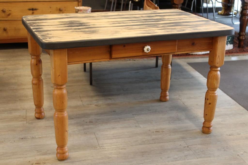 Brocante - Grote grenen keukentafel!, Huis en Inrichting, Woonaccessoires | Overige, Gebruikt, Hout, Brocante, Ophalen