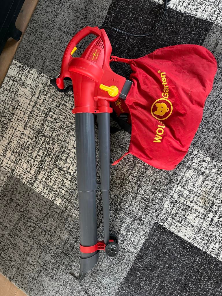 Wolf Garten bladblazer met zak, elektrisch, Ophalen, Handgedragen, Zo goed als nieuw, Met opvangzak