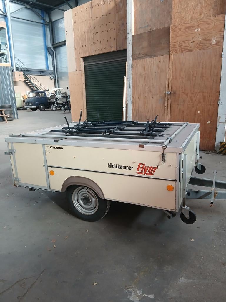 Holtkamper Flyer vouwwagen - Goed onderhouden, Caravans en Kamperen, Ophalen, Beige, Tot en met 5, Holtkamper