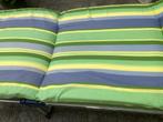 Stretcher met gestreepte kussens - Nieuwstraat, Tuin en Terras, Ligbedden, Ophalen of Verzenden, Gebruikt, Metaal, Inklapbaar
