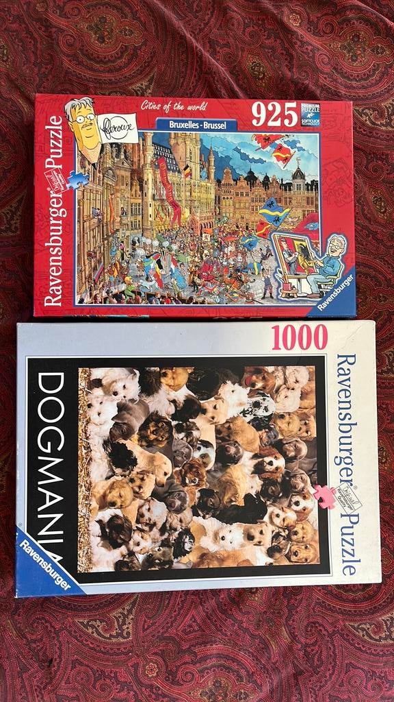 Twee puzzels ravensburger, Ophalen of Verzenden, 500 t/m 1500 stukjes, Gebruikt