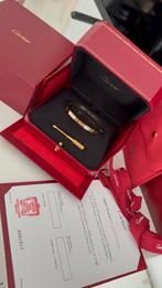 Cartier love armband medium, maat 17, Ophalen, Nieuw, Goud, Goud