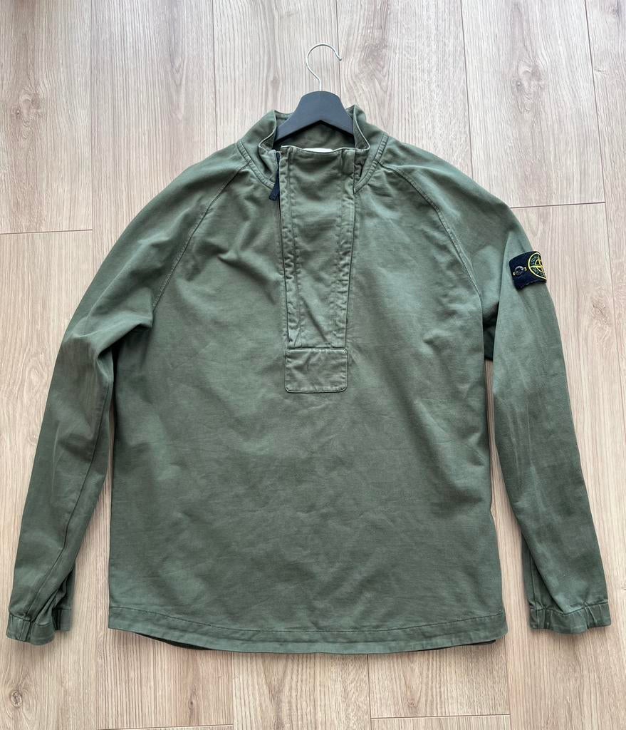 Stone Island Smock 1/2 Zip Groen XL– Garment Dyed- Certilogo, Kleding | Heren, Ophalen of Verzenden, Zo goed als nieuw, Maat 56/58 (XL)