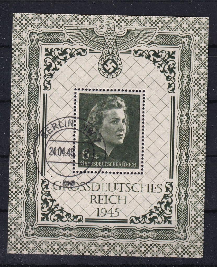 X92) 1945 Reich spec uitg Eva Braun gestempeld geen garantie, Verzenden, Duitse Keizerrijk, Gestempeld
