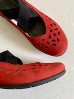 K96 Mephisto maat 40 leren sandalen open schoen rood leer, Mephisto, Zo goed als nieuw, Rood, Sandalen of Muiltjes