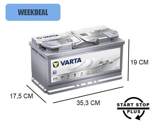 Varta Silver Dynamic accu Mercedes S204 C-klasse C220 CDI, Auto-onderdelen, Accu's en Toebehoren, Ophalen of Verzenden