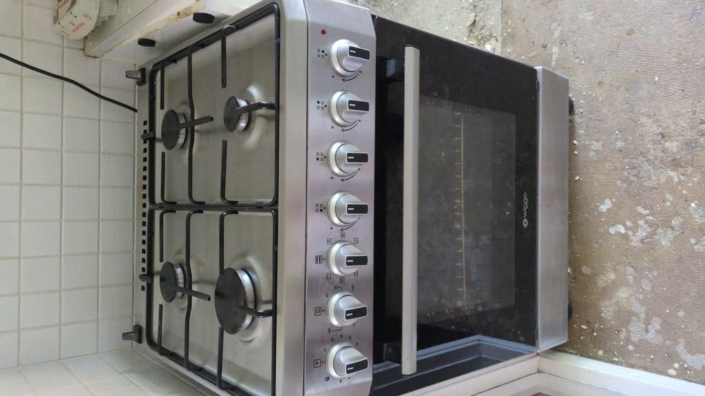 Gasfornuis met oven, Wiggo, Ophalen, Gebruikt, Hete lucht, 4 kookzones