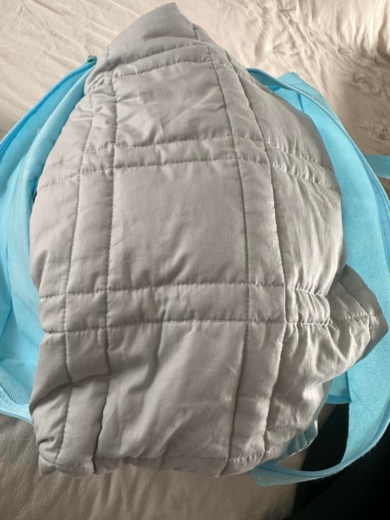 Ella Verzwaringsdeken 11kg - 200x200 - Biologisch Katoen, Ophalen, Tweepersoons, Grijs, Deken of Dekbed