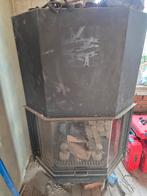 Open haard / houthaard inzet met ombouw en RVS rookkanaal, Ophalen of Verzenden, Gebruikt, Inbouwhaard, Houthaard