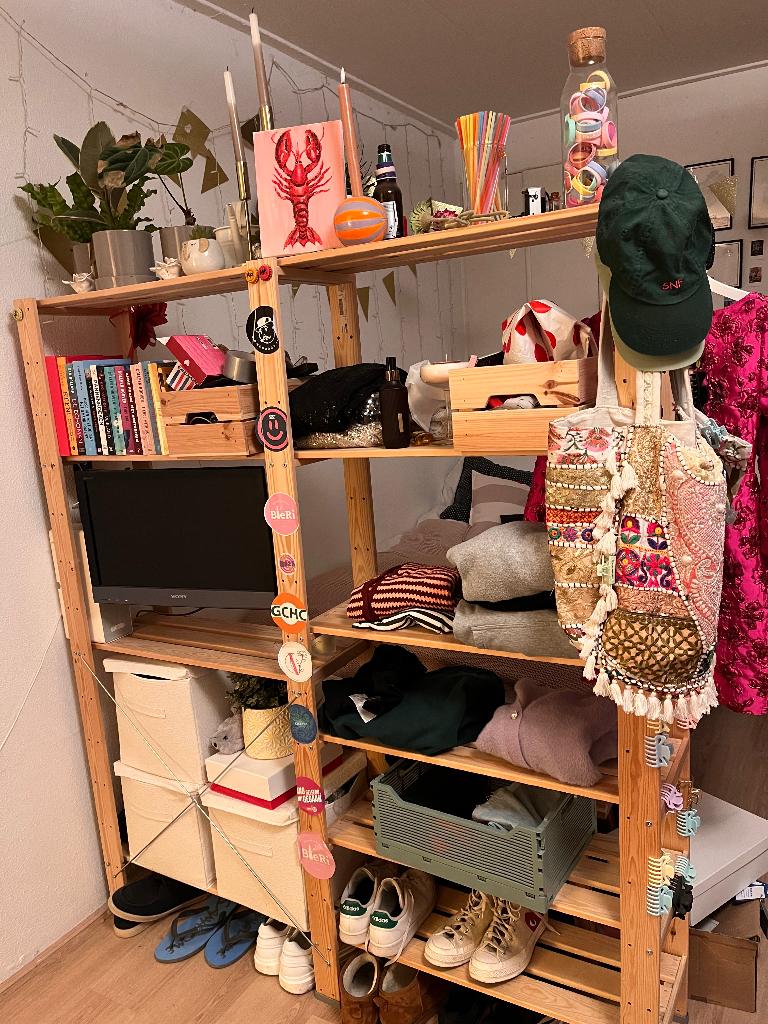 Ikea kast hout - HEJNE 2 elementen, 154x31x172 cm, Ophalen, Zo goed als nieuw