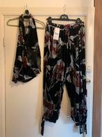 Zara Broek set fluweel bloemenprint maat M, Ophalen of Verzenden, Nieuw, Maat 38/40 (M), Zwart