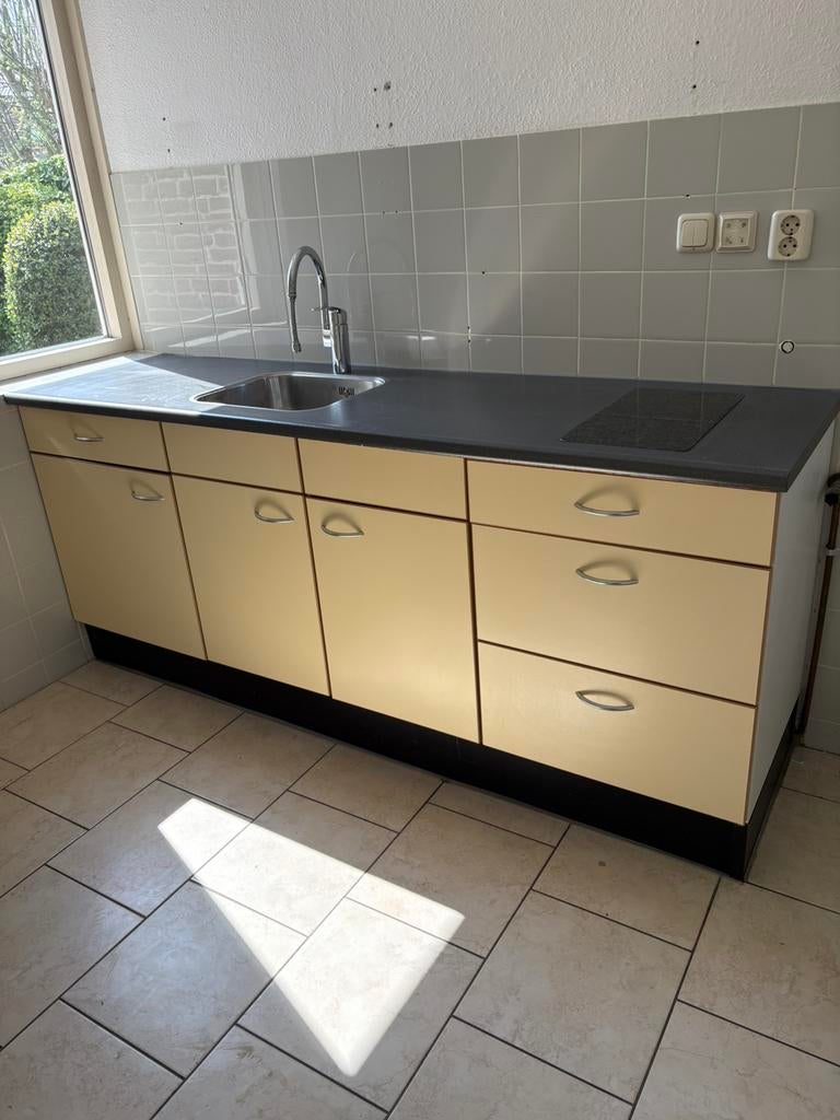 Keukenblok 210 cm Breed, Gebruikt, Overige kleuren, Hoekkeuken, Ophalen of Verzenden