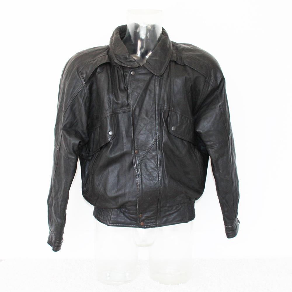 Soepele Leren Heren Jas287* (Maat 50) € 55,-, ---, Maat 48/50 (M), Zwart, Ophalen of Verzenden