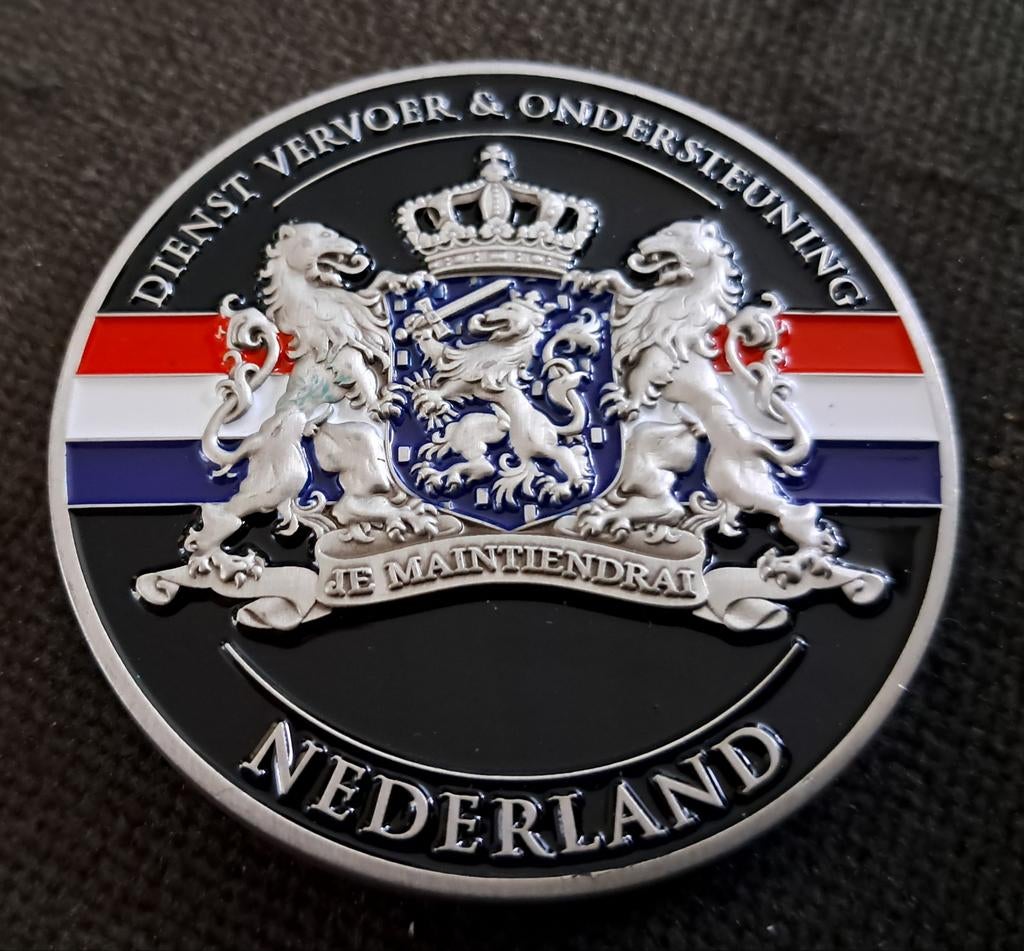 Coin justitie., Verzamelen, Ophalen of Verzenden, Landmacht, Nederland, Embleem of Badge