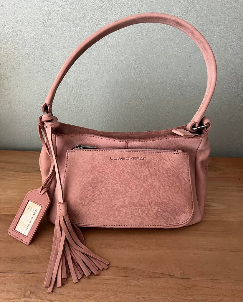 Cowboysbag suede roze tas, Ophalen of Verzenden, Zo goed als nieuw, Roze, Handtas