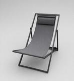Antraciete strandstoel - inklapbaar en uitklapbaar, Ophalen, Zo goed als nieuw, Textileen, Inklapbaar