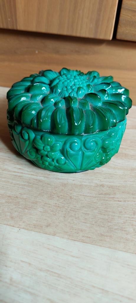 Schlevogt schaaltje groen , art deco stijl, Antiek en Kunst, Antiek | Glas en Kristal, Ophalen of Verzenden