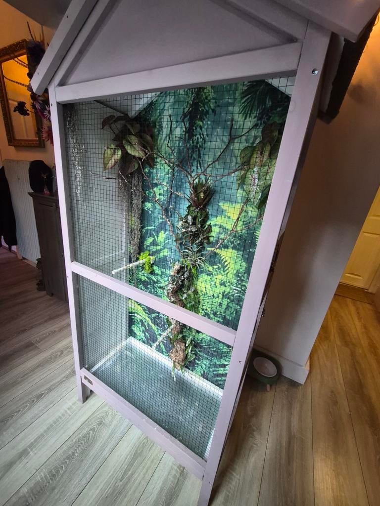 Kamervoliere voliere kooi Wegens overcompleet., Dieren en Toebehoren, Ophalen, Hout, Vogelkooi