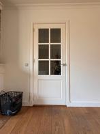 Te koop 2 houten paneeldeuren met facetglas, Doe-het-zelf en Verbouw, Deuren en Horren, Ophalen, Gebruikt, 80 tot 100 cm, Binnendeur