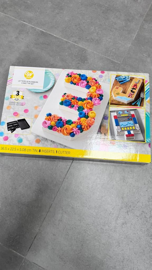 Wilton bakvorm & uitstekers set cijfers en letters, Ophalen of Verzenden, 10 tot 50 stukjes, Zo goed als nieuw