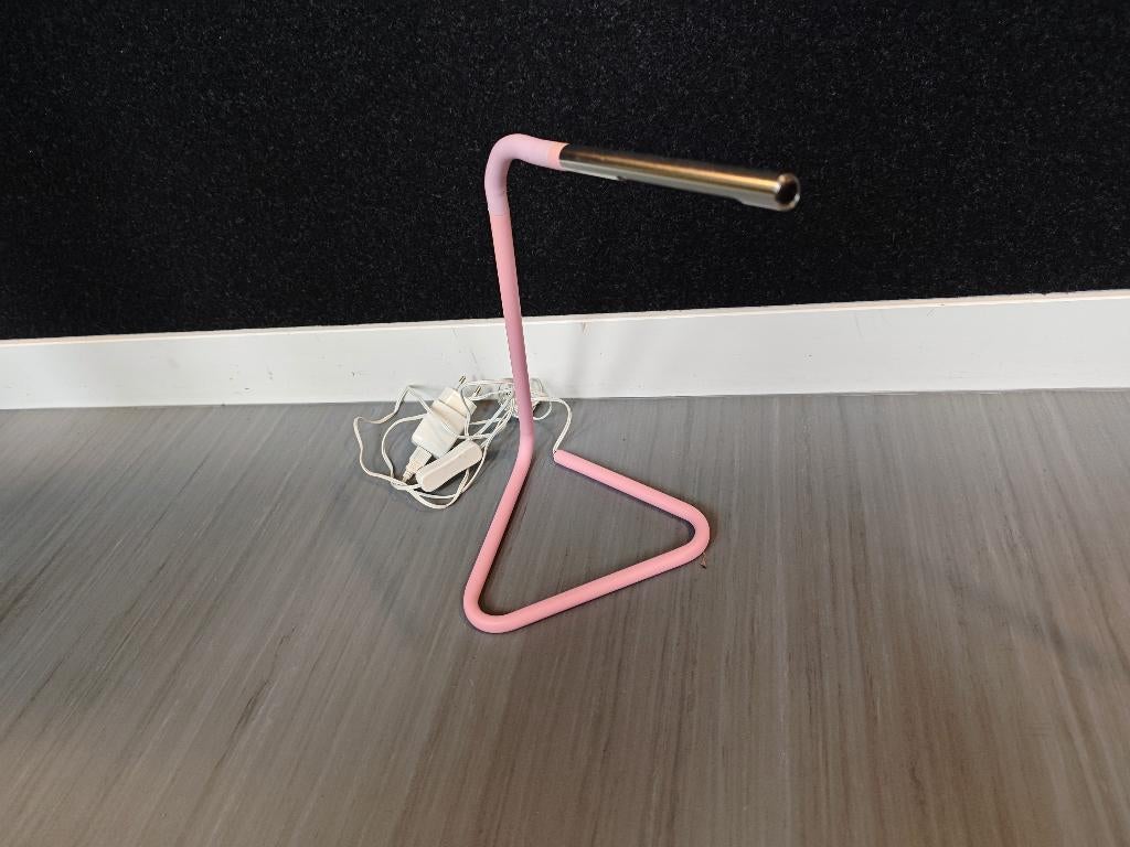 IKEA Hårte LED bureaulamp roze, Gebruikt, Ophalen of Verzenden, Modern, Minder dan 50 cm