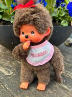 Monchhichi Sekiguchi, meisje met roze  slabbetje 20cm., Verzenden