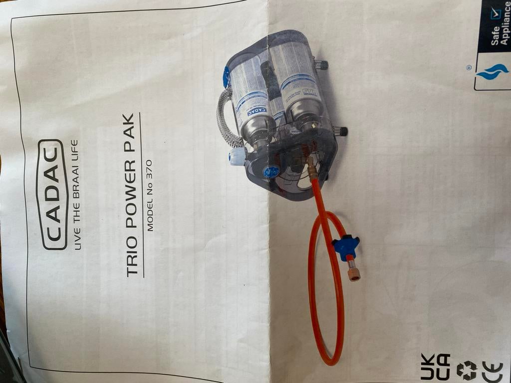 Cadac Trio Power Pak, Ophalen, Gebruikt