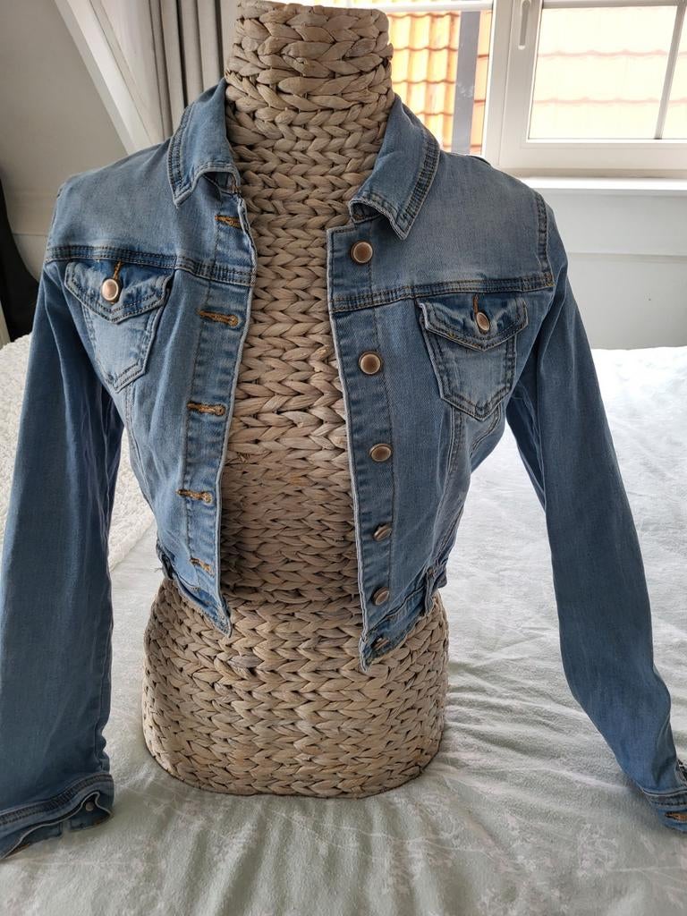 Kort Spijkerjasje maat 38, Maat 38/40 (M), Ss7, Blauw, Ophalen of Verzenden