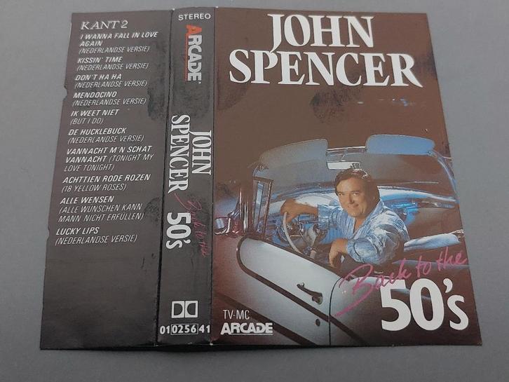 JOHN SPENCER - BACK TO THE 50'S (MC), Cd's en Dvd's, Cassettebandjes, Zo goed als nieuw, Origineel, Pop, 1 bandje, Ophalen of Verzenden