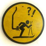 Handgeschilderd houten Après Ski bord / wintersport / lift?!, Ophalen of Verzenden