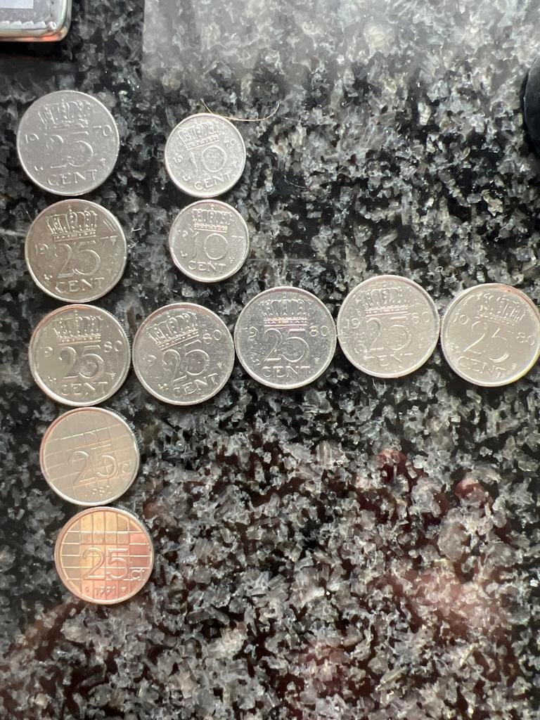 Set Nederlandse kwartjes en dubbeltjes Juliana & Beatrix, Postzegels en Munten, Ophalen, Koningin Juliana, Overige waardes, Setje