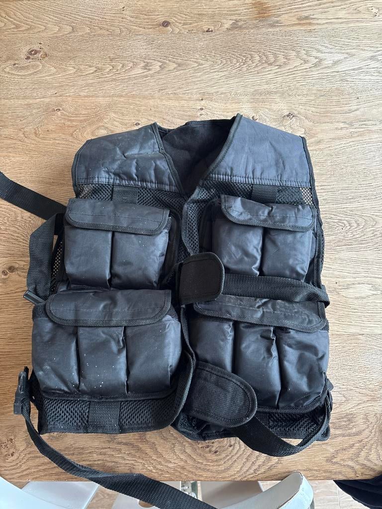 Zwart gewichtsvest, Sport en Fitness, Fitnessmaterialen, Ophalen, Gebruikt, Armen, Overige typen