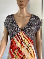 J327 Marc Cain maat M=38/40 Zijden lang tuniek jurk rood, Maat 38/40 (M), Ophalen of Verzenden, Zo goed als nieuw, Marccain