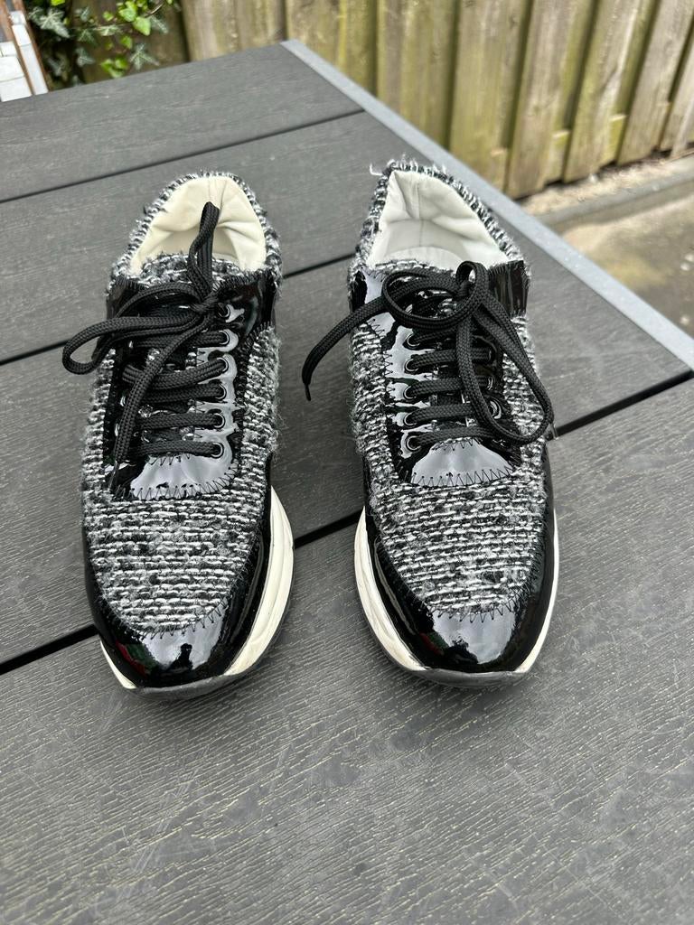 Sarah Summer sneakers maat 38, vallen als 39, Ophalen of Verzenden, Gedragen, Zwart, Sneakers of Gympen