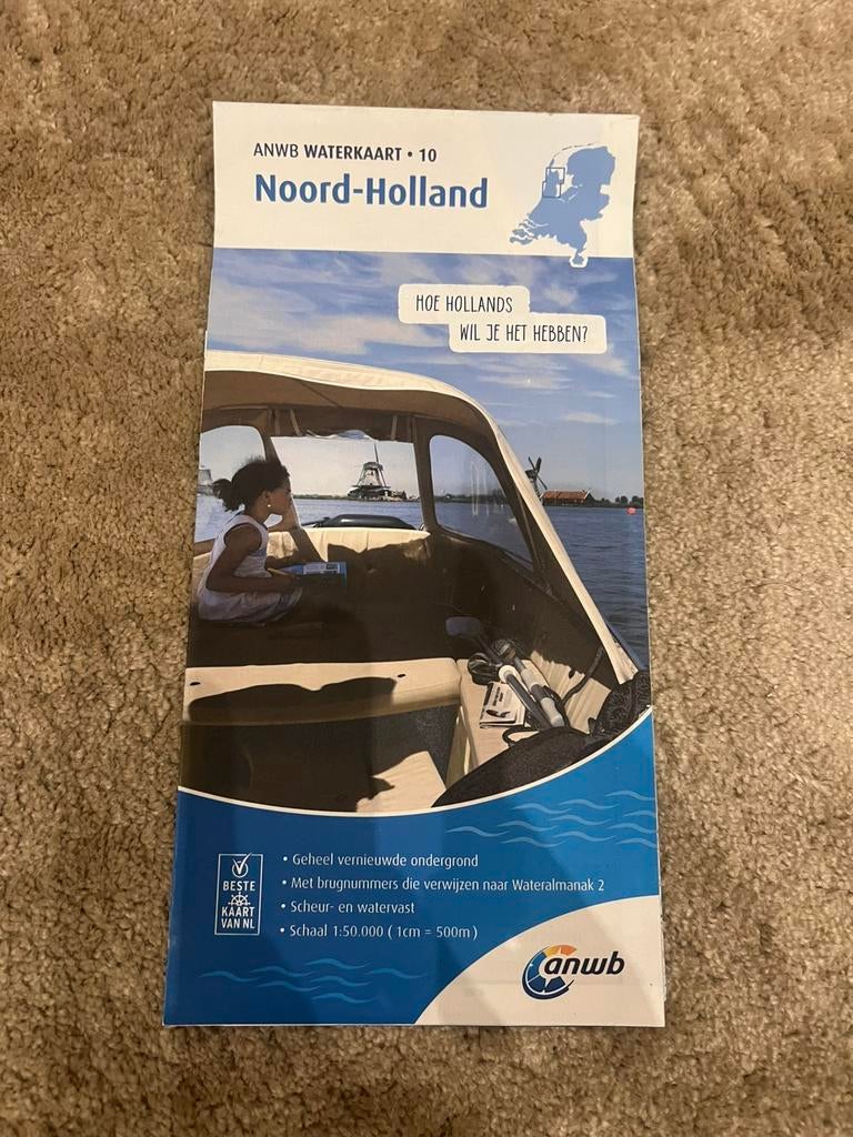 ANWB Waterkaart Noord-Holland (ENKEL OPHALEN!), Ophalen, Zo goed als nieuw, Boek of Waterkaart