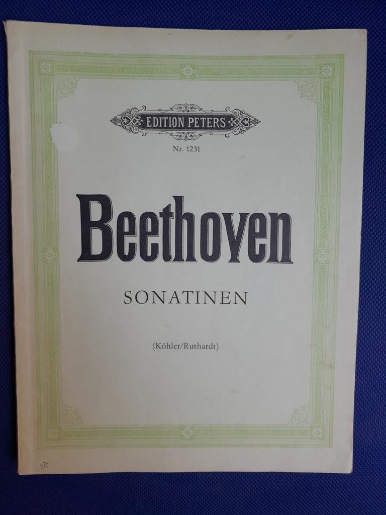 Beethoven, Sonatinen, Edition Peters Nr. 1231, Muziek en Instrumenten, Bladmuziek, Ophalen of Verzenden, Zo goed als nieuw, Artiest of Componist