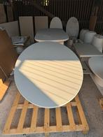 Tuintafel ovaal beige eco composiet 200x100x75 cm, Ophalen, Nieuw, Ovaal, Overige materialen