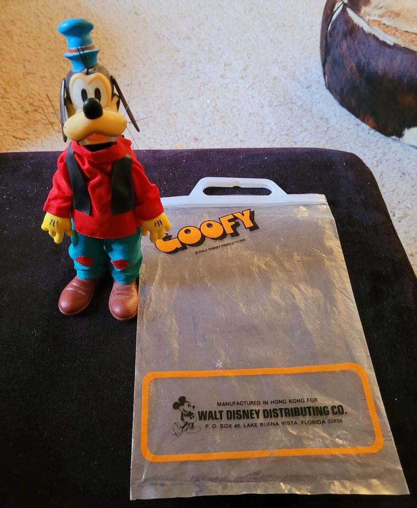 Vintage Goofy Disney pop 1968 Dakin + originele verpakking, Verzamelen, Verzenden, Goofy of Pluto, Zo goed als nieuw, Beeldje of Figuurtje