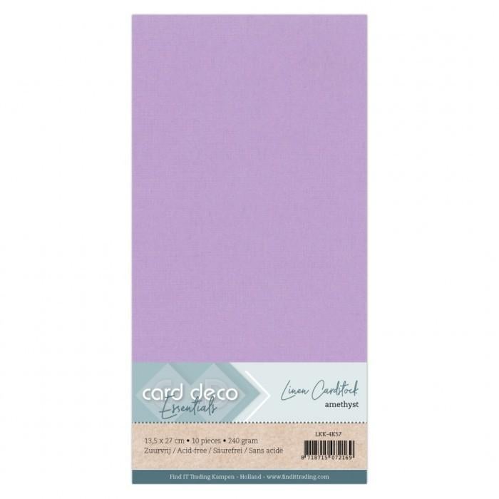 Card Deco linnenkarton vierkant 57 amethyst 10 vellen 240 gr, Overige merken, Papier of Karton, ., Nieuw