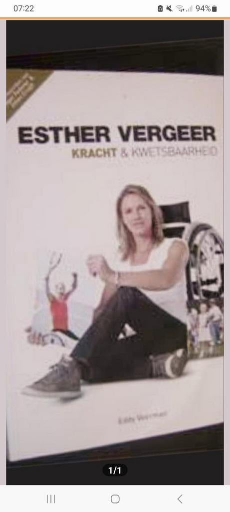 Esther Vergeer - Kracht en kwetsbaarheid, Boeken, Ophalen of Verzenden, Zo goed als nieuw, Sport