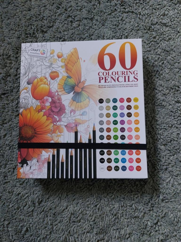 60 Kleurpotloden Set - Craft Sensations, Hobby en Vrije tijd, Tekenen, Ophalen of Verzenden, Nieuw, Potlood of Stift